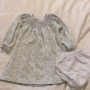 Magnolia baby long sleeve dress with bloomers. 9 months. Floral.